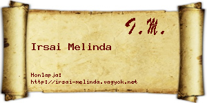 Irsai Melinda névjegykártya