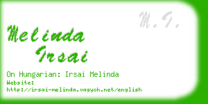 melinda irsai business card